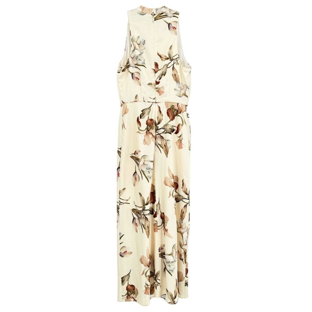 Sachin & Babi Lisandra Satin Crêpe Floral Midi Dress Eggshell Venetia Petals - Picture 5 of 9
